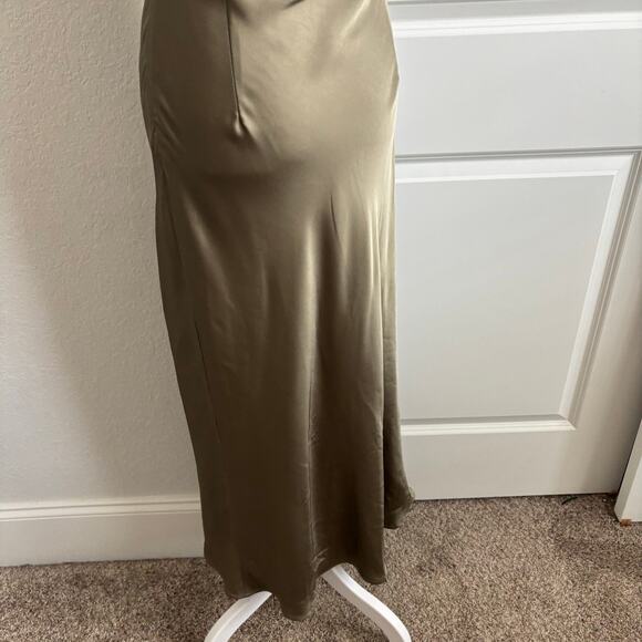 Showpo Women’s Olive Midi Slip Dress Sz 6 Wedding Guest Formal Cocktail - Picture 6 of 12